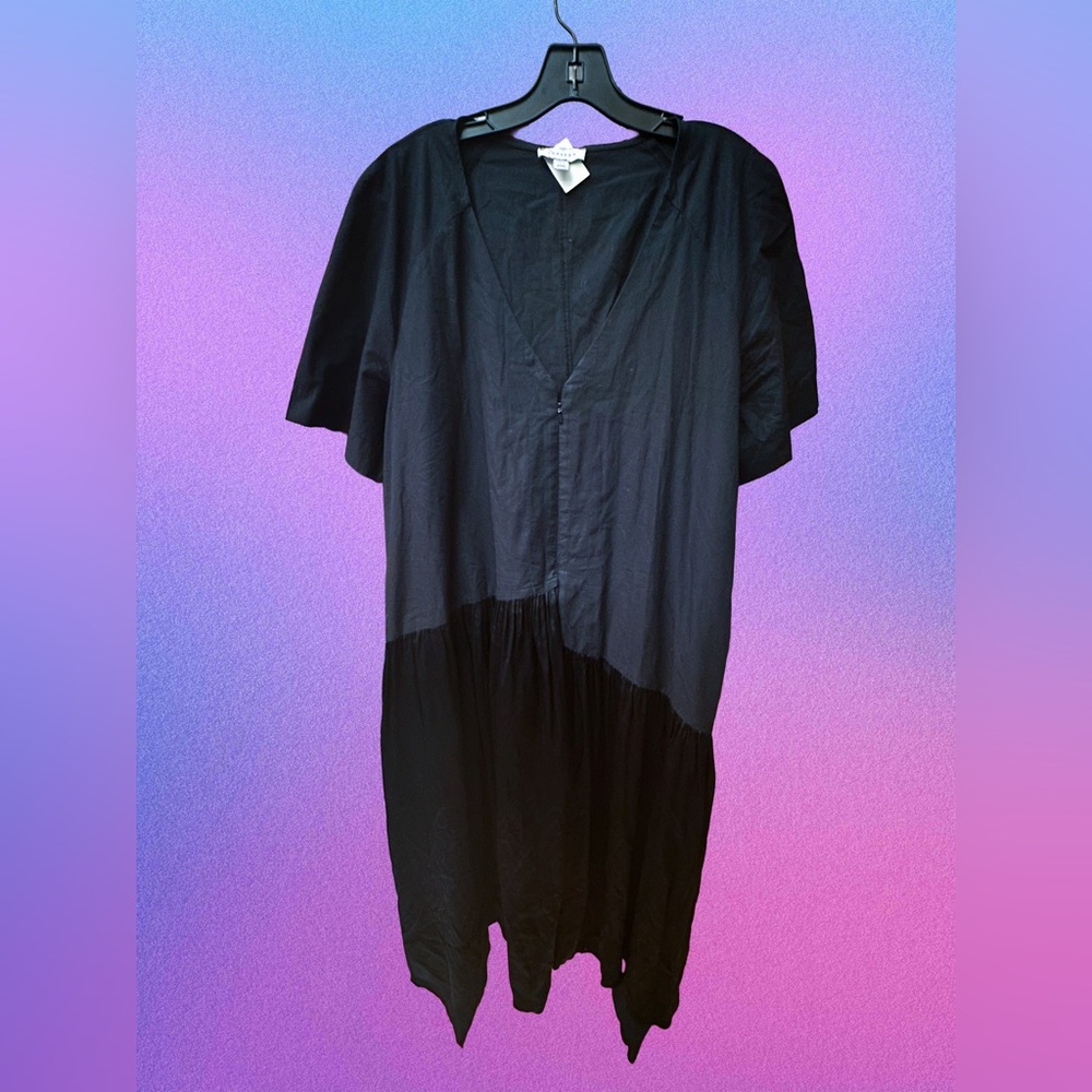 Topshop Black Midi Dress | Gothic Minimalist | US 10